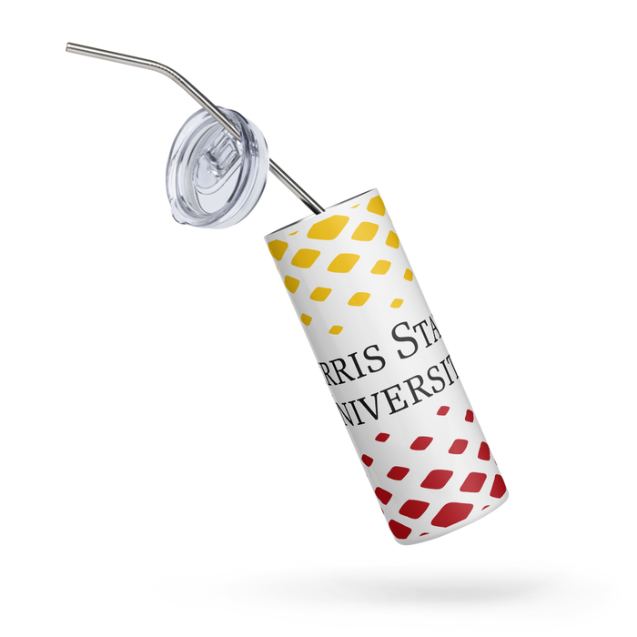 Ferris State University Stainless Steel Skinny Tumbler 20 OZ Overall Print