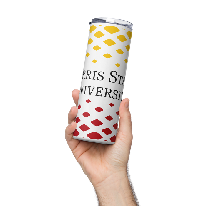 Ferris State University Stainless Steel Skinny Tumbler 20 OZ Overall Print