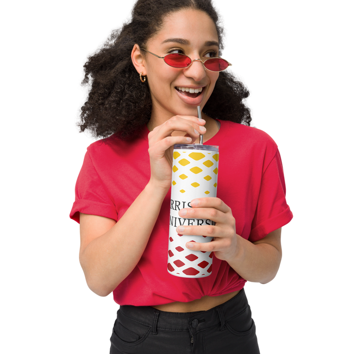 Ferris State University Stainless Steel Skinny Tumbler 20 OZ Overall Print