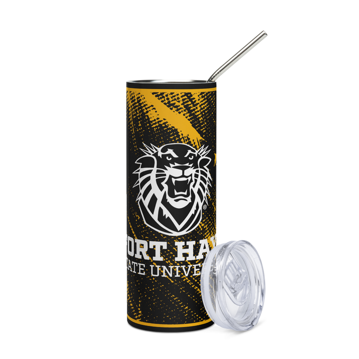 Fort Hays State University Stainless Steel Skinny Tumbler 20 OZ Overall Print