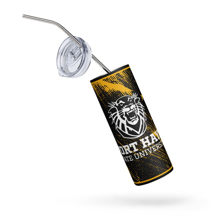 Fort Hays State University Stainless Steel Skinny Tumbler 20 OZ Overall Print