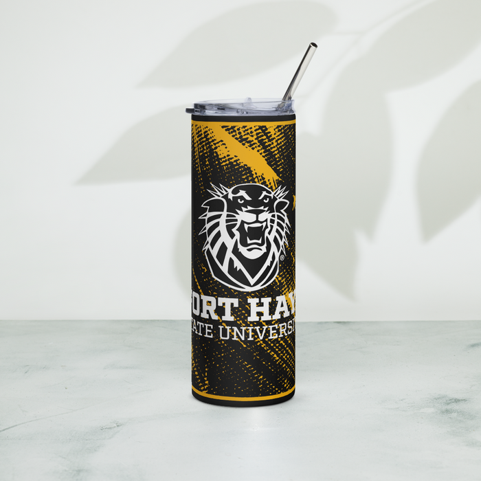Fort Hays State University Stainless Steel Skinny Tumbler 20 OZ Overall Print