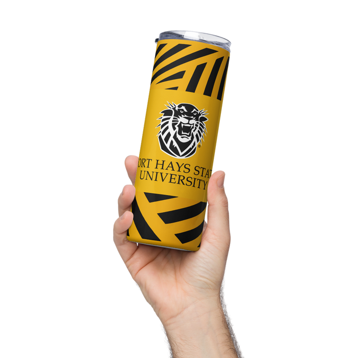 Fort Hays State University Stainless Steel Skinny Tumbler 20 OZ Overall Print