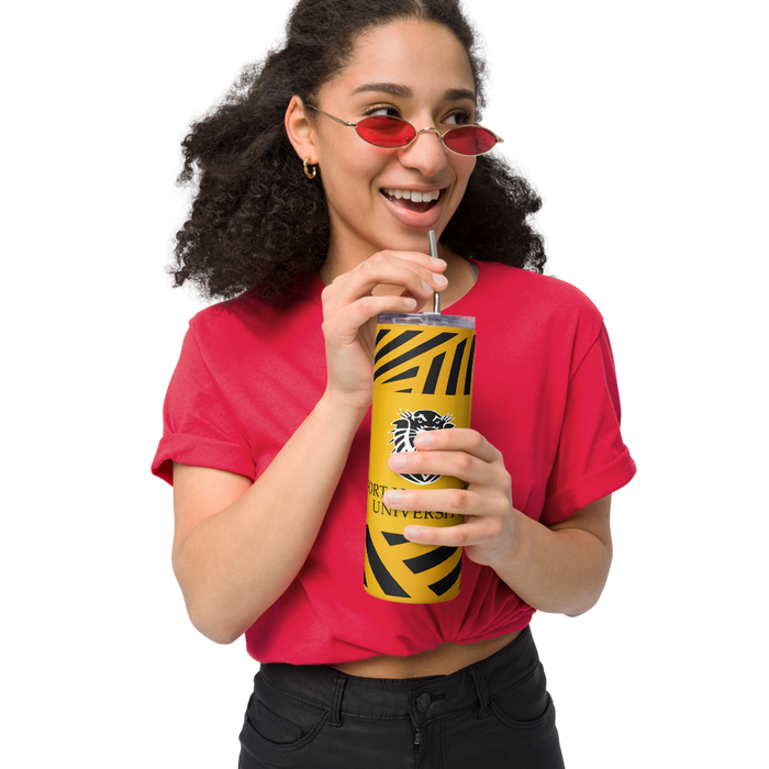 Fort Hays State University Stainless Steel Skinny Tumbler 20 OZ Overall Print
