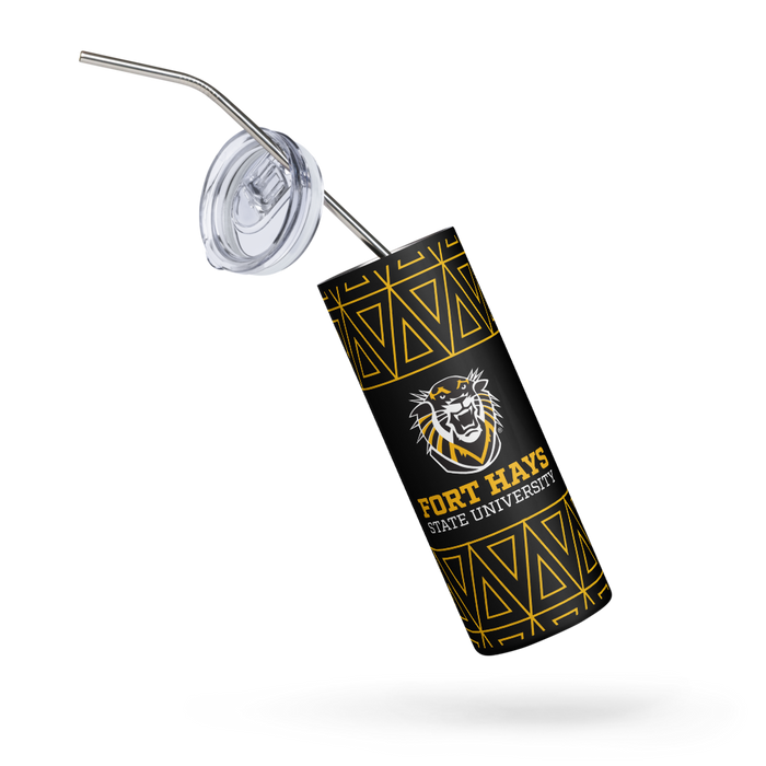 Fort Hays State University Stainless Steel Skinny Tumbler 20 OZ Overall Print