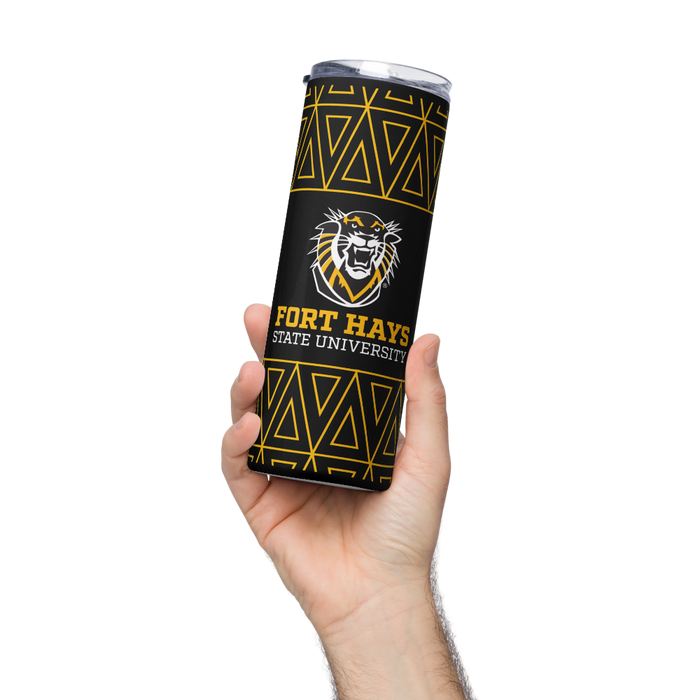 Fort Hays State University Stainless Steel Skinny Tumbler 20 OZ Overall Print
