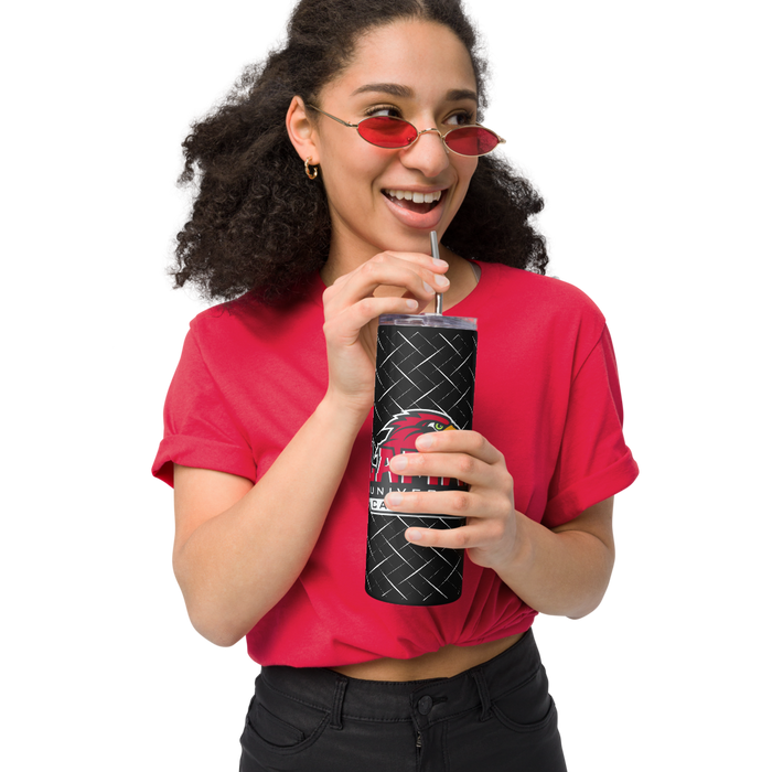 Lamar University Stainless Steel Skinny Tumbler 20 OZ Overall Print