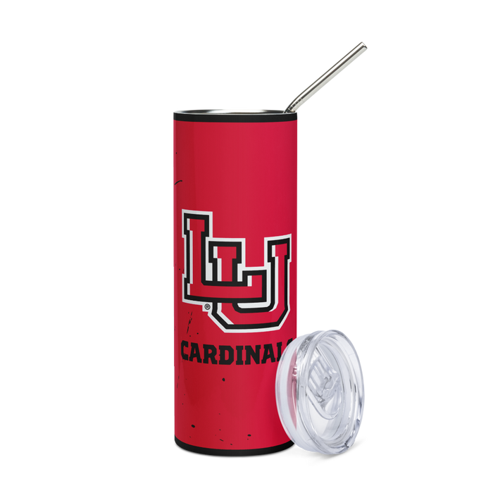 Lamar University Stainless Steel Skinny Tumbler 20 OZ Overall Print