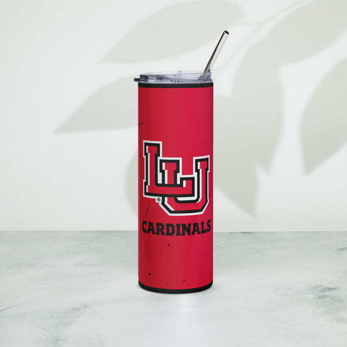 Lamar University Stainless Steel Skinny Tumbler 20 OZ Overall Print