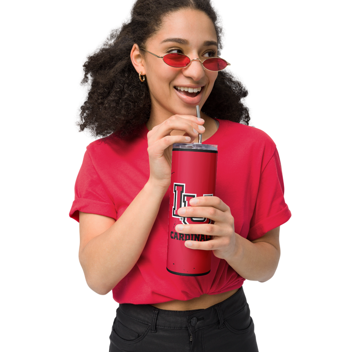 Lamar University Stainless Steel Skinny Tumbler 20 OZ Overall Print
