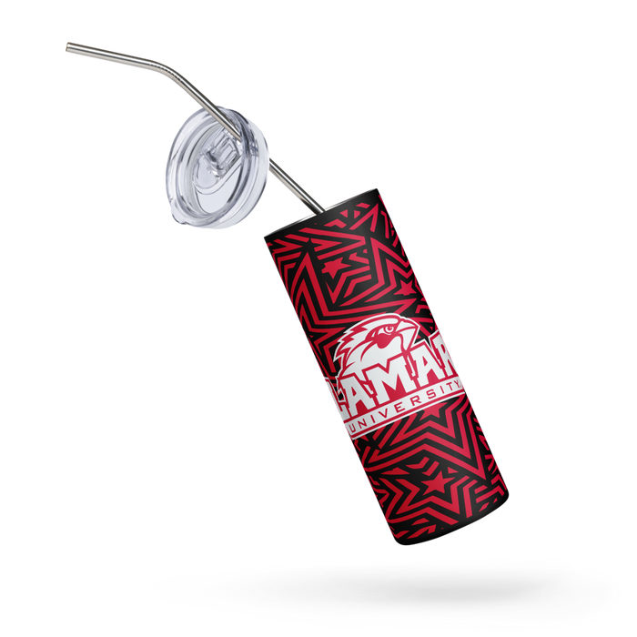 Lamar University Stainless Steel Skinny Tumbler 20 OZ Overall Print