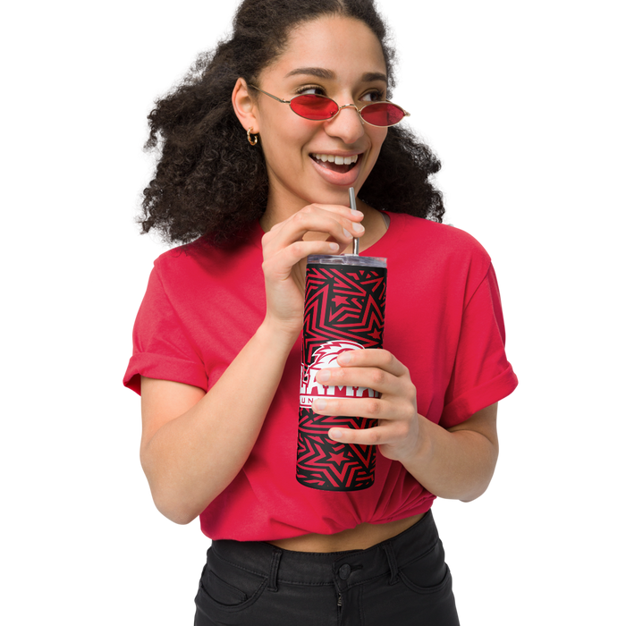 Lamar University Stainless Steel Skinny Tumbler 20 OZ Overall Print