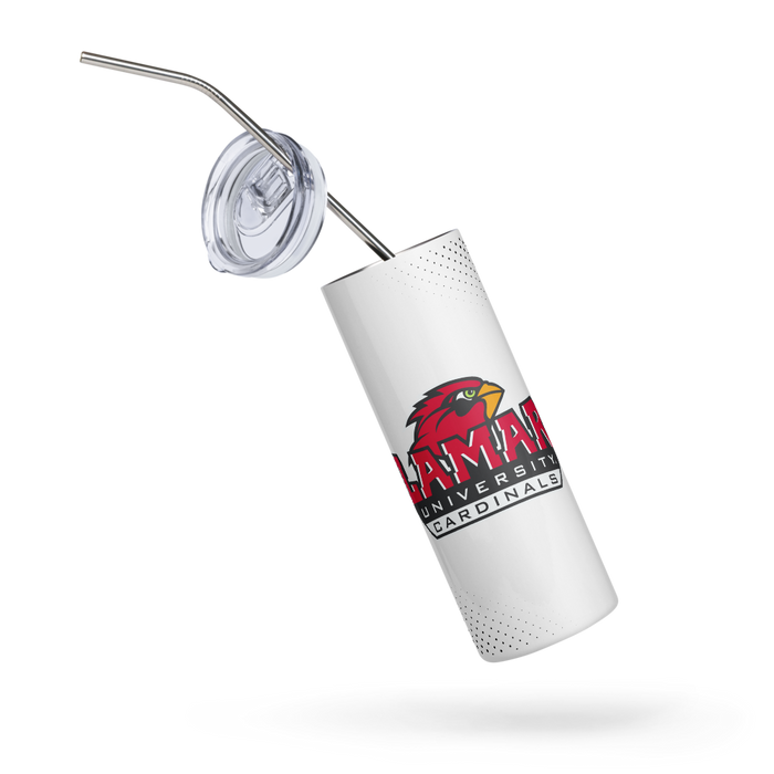 Lamar University Stainless Steel Skinny Tumbler 20 OZ Overall Print