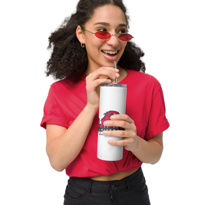 Lamar University Stainless Steel Skinny Tumbler 20 OZ Overall Print