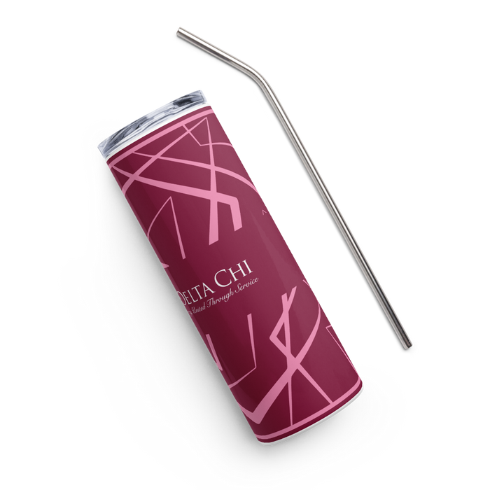 Kappa Delta Chi Stainless Steel Skinny Tumbler 20 OZ Overall Print