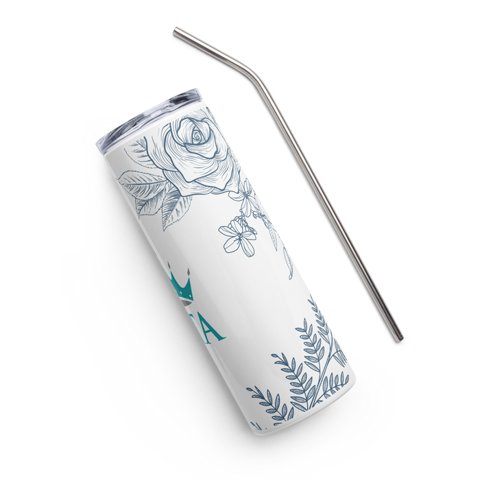 Zeta Tau Alpha Stainless Steel Skinny Tumbler 20 OZ Overall Print