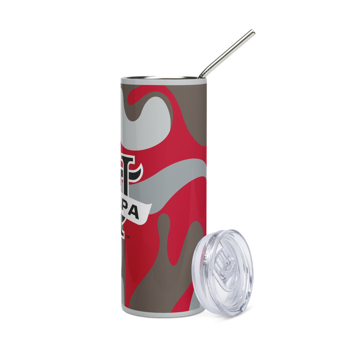 University of Tampa Stainless Steel Skinny Tumbler 20 OZ Overall Print