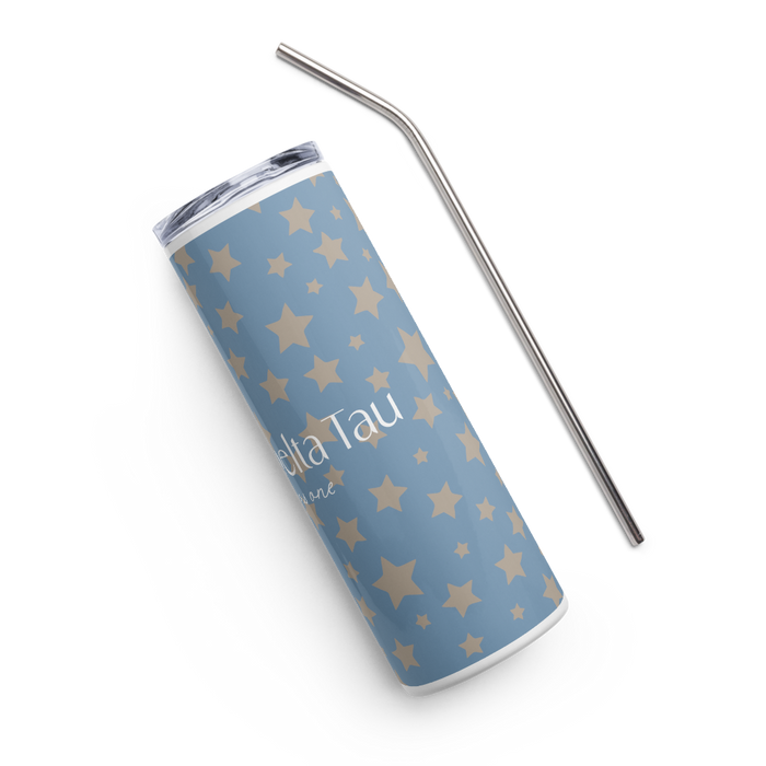 Sigma Delta Tau Stainless Steel Skinny Tumbler 20 OZ Overall Print