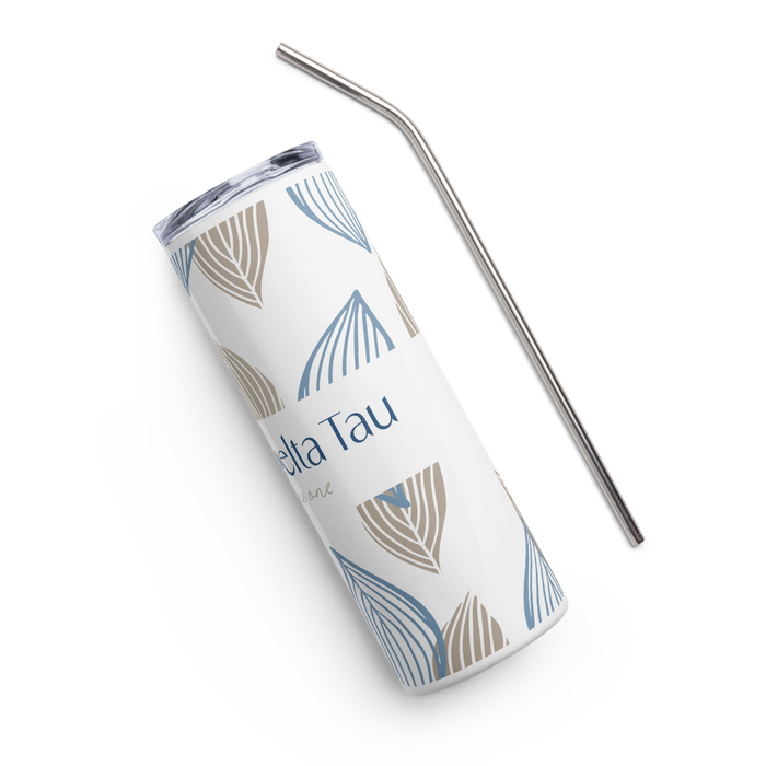 Sigma Delta Tau Stainless Steel Skinny Tumbler 20 OZ Overall Print