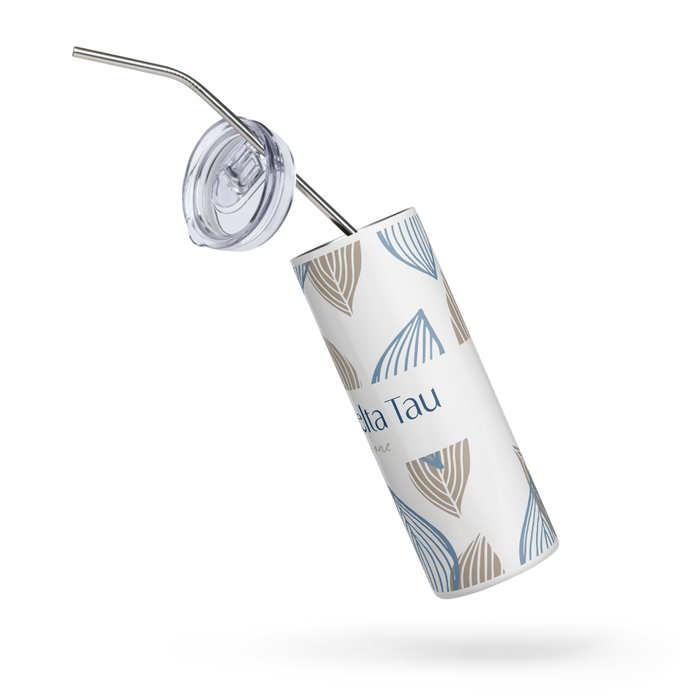 Sigma Delta Tau Stainless Steel Skinny Tumbler 20 OZ Overall Print