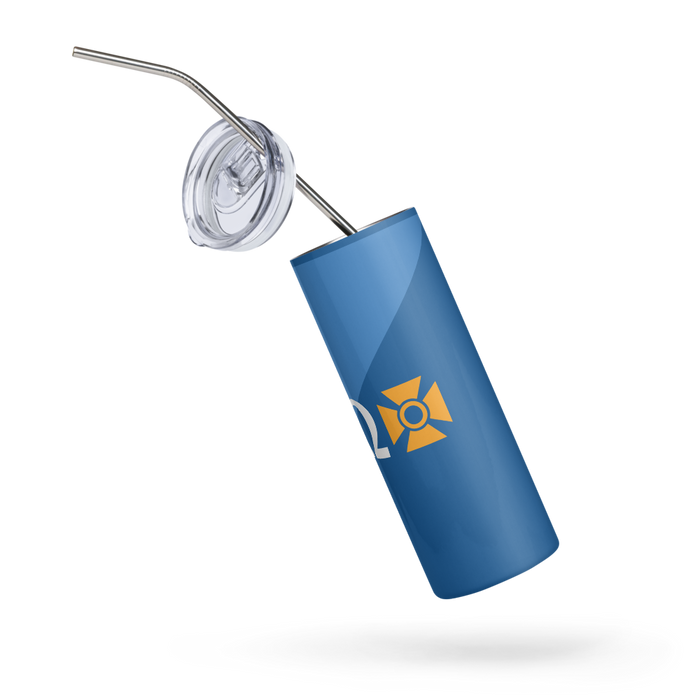 Alpha Tau Omega Stainless Steel Skinny Tumbler 20 OZ Overall Print