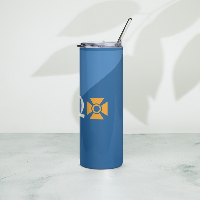 Alpha Tau Omega Stainless Steel Skinny Tumbler 20 OZ Overall Print