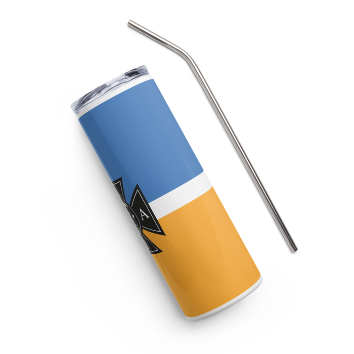 Alpha Tau Omega Stainless Steel Skinny Tumbler 20 OZ Overall Print