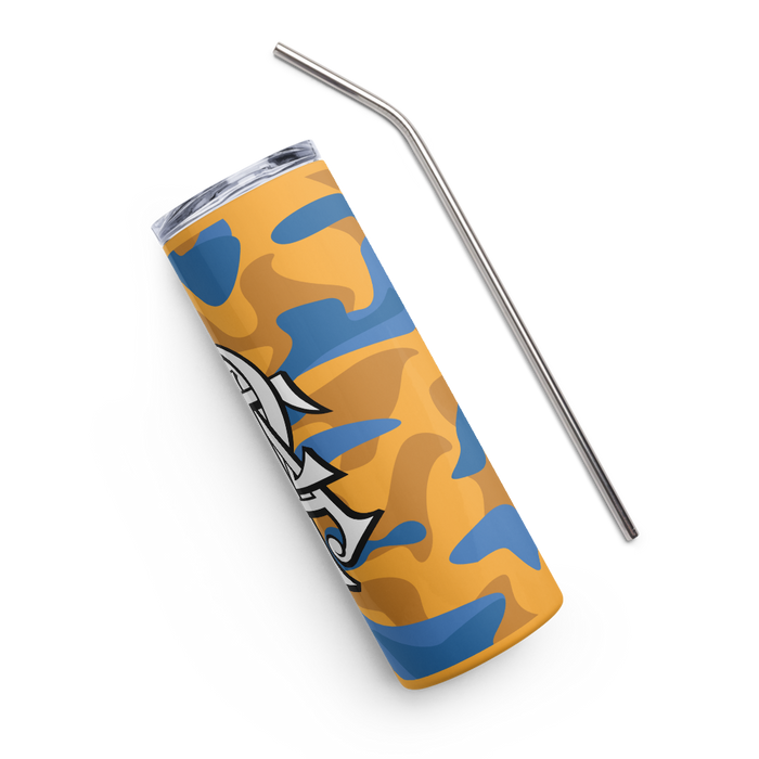 Alpha Tau Omega Stainless Steel Skinny Tumbler 20 OZ Overall Print