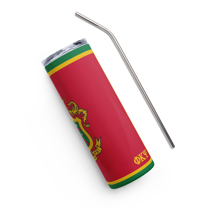 Phi Kappa Psi Stainless Steel Skinny Tumbler 20 OZ Overall Print