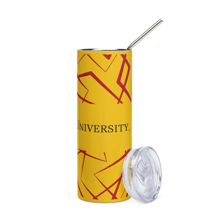 Ferris State University Stainless Steel Skinny Tumbler 20 OZ Overall Print