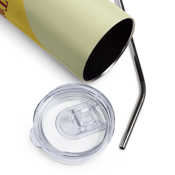 Theta Tau Stainless Steel Skinny Tumbler 20 OZ Overall Print