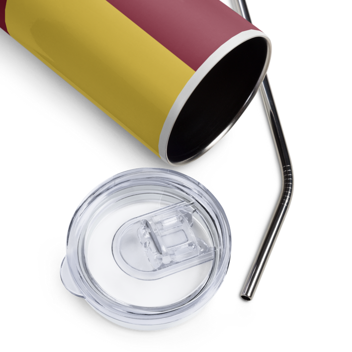 Theta Tau Stainless Steel Skinny Tumbler 20 OZ Overall Print