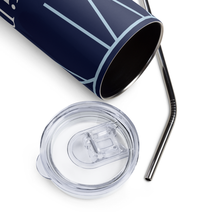 Alpha Xi Delta Stainless Steel Skinny Tumbler 20 OZ Overall Print