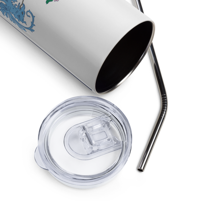 Alpha Xi Delta Stainless Steel Skinny Tumbler 20 OZ Overall Print