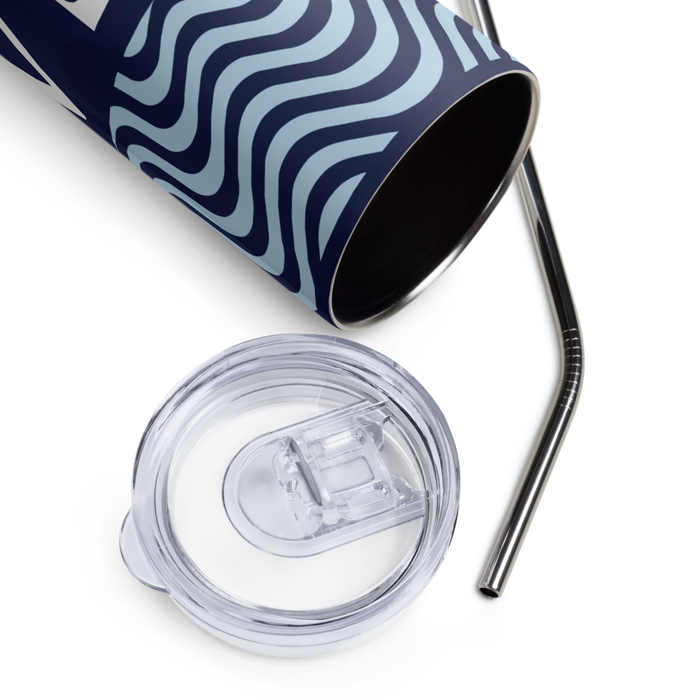 Alpha Xi Delta Stainless Steel Skinny Tumbler 20 OZ Overall Print