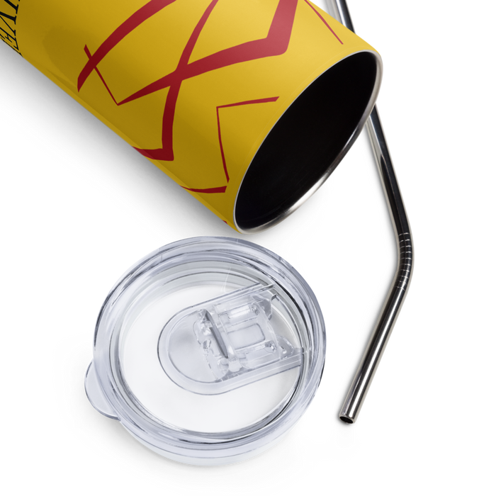 Ferris State University Stainless Steel Skinny Tumbler 20 OZ Overall Print