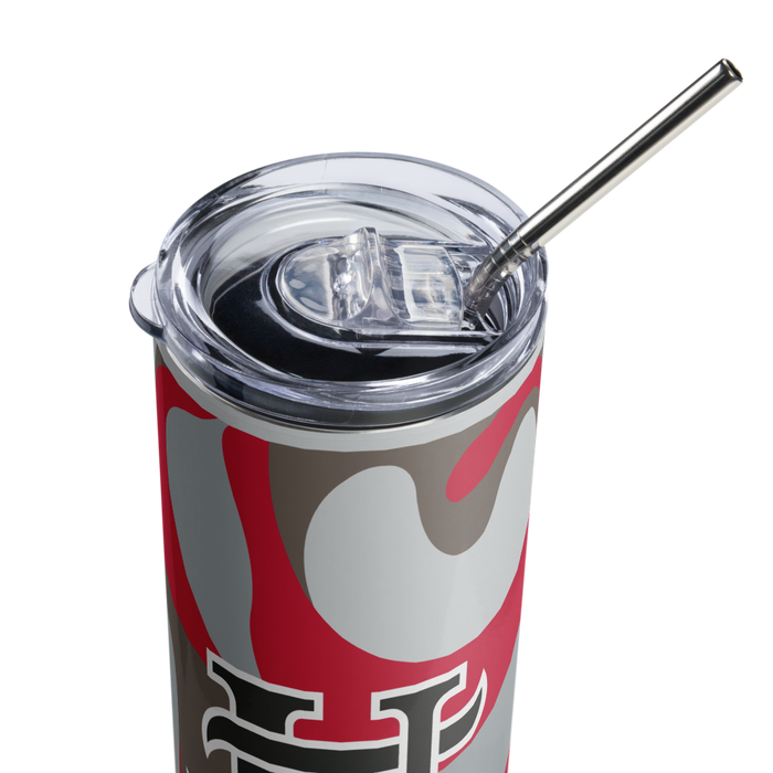 University of Tampa Stainless Steel Skinny Tumbler 20 OZ Overall Print