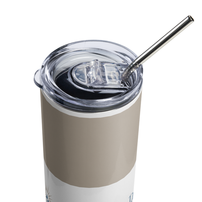 Sigma Delta Tau Stainless Steel Skinny Tumbler 20 OZ Overall Print