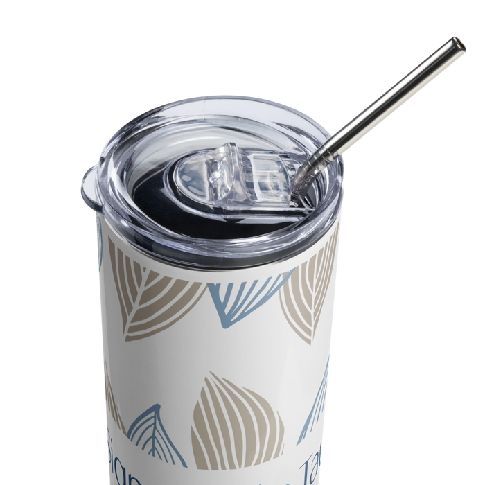 Sigma Delta Tau Stainless Steel Skinny Tumbler 20 OZ Overall Print