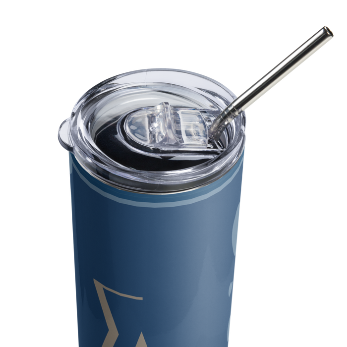 Sigma Delta Tau Stainless Steel Skinny Tumbler 20 OZ Overall Print