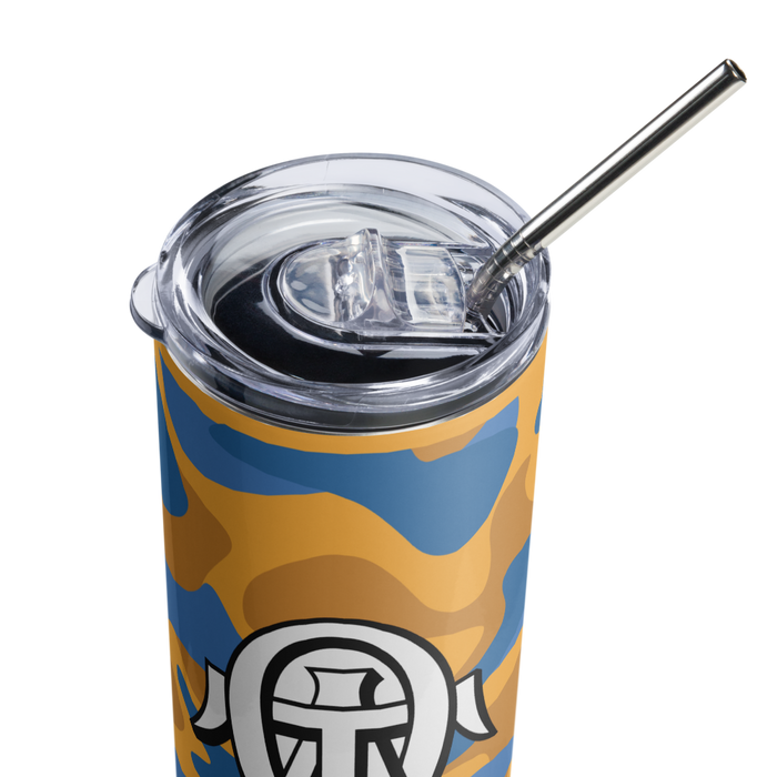 Alpha Tau Omega Stainless Steel Skinny Tumbler 20 OZ Overall Print
