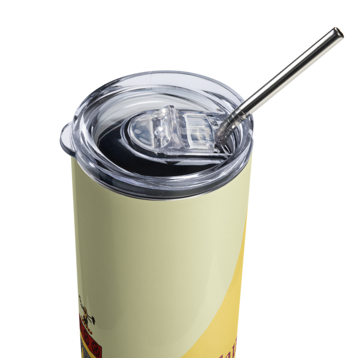 Theta Tau Stainless Steel Skinny Tumbler 20 OZ Overall Print