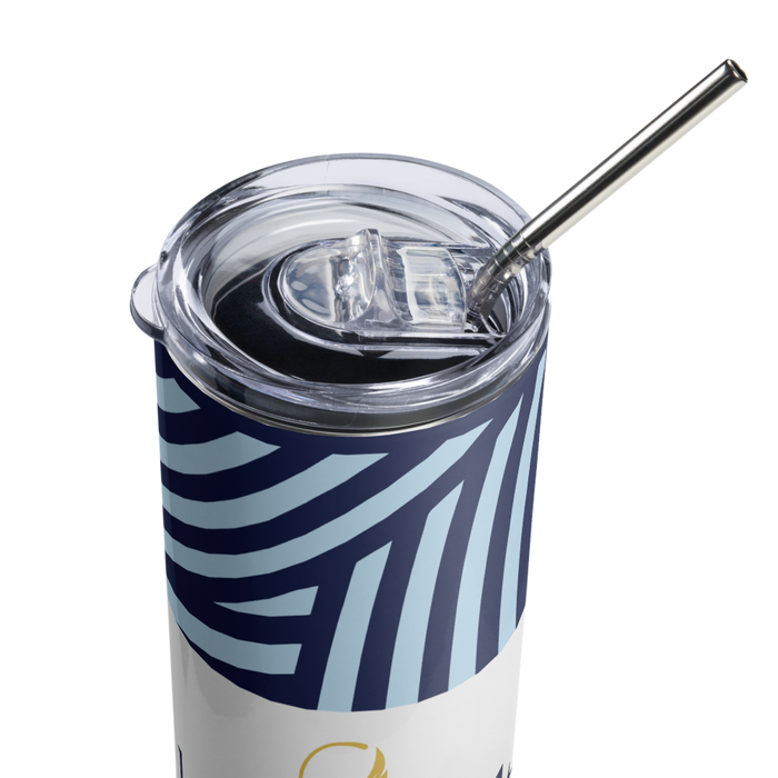 Alpha Xi Delta Stainless Steel Skinny Tumbler 20 OZ Overall Print