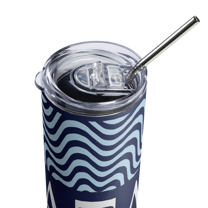 Alpha Xi Delta Stainless Steel Skinny Tumbler 20 OZ Overall Print
