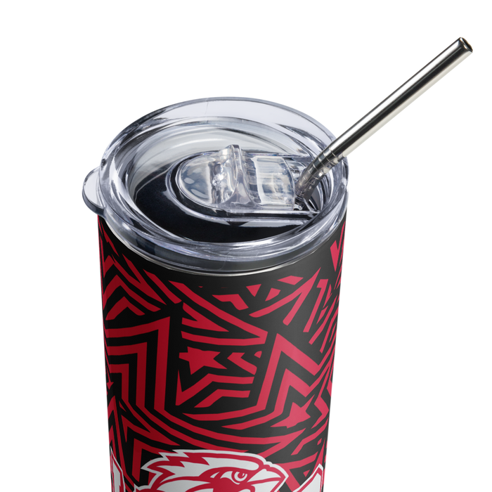 Lamar University Stainless Steel Skinny Tumbler 20 OZ Overall Print