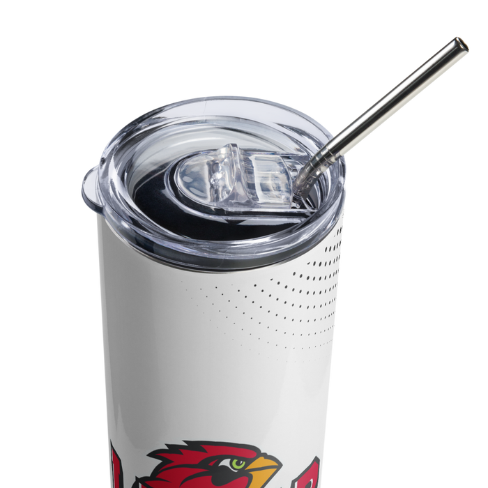 Lamar University Stainless Steel Skinny Tumbler 20 OZ Overall Print