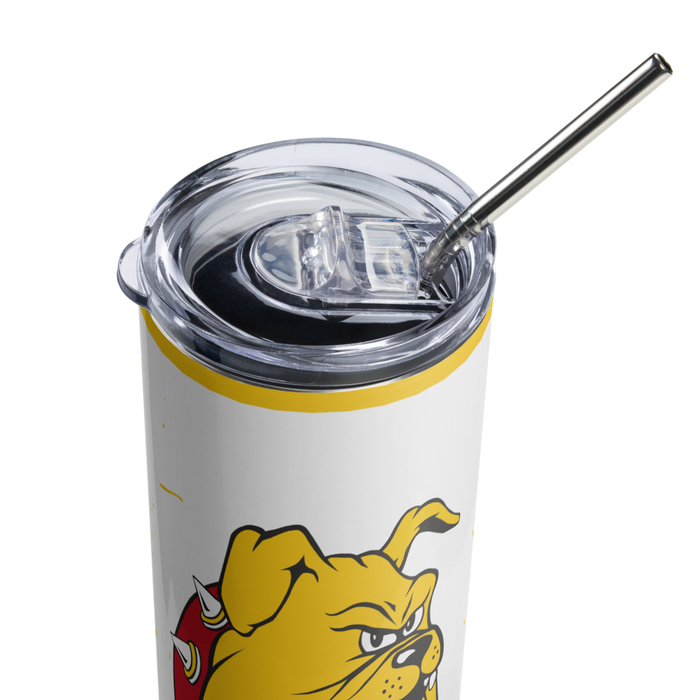 Ferris State University Stainless Steel Skinny Tumbler 20 OZ Overall Print