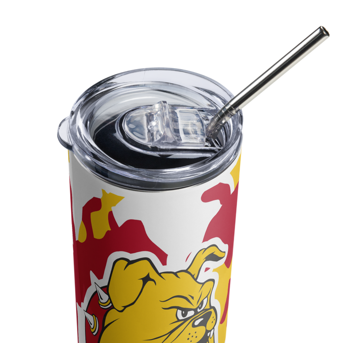Ferris State University Stainless Steel Skinny Tumbler 20 OZ Overall Print