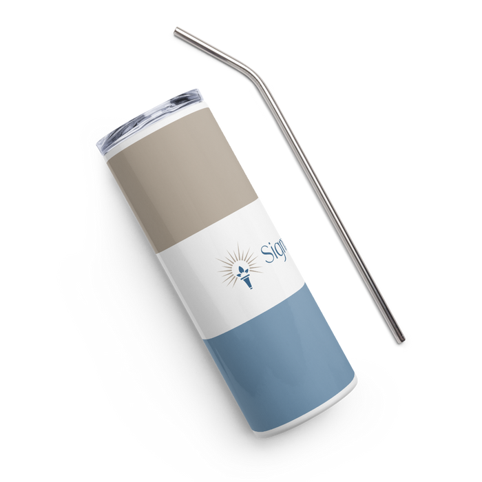 Sigma Delta Tau Stainless Steel Skinny Tumbler 20 OZ Overall Print