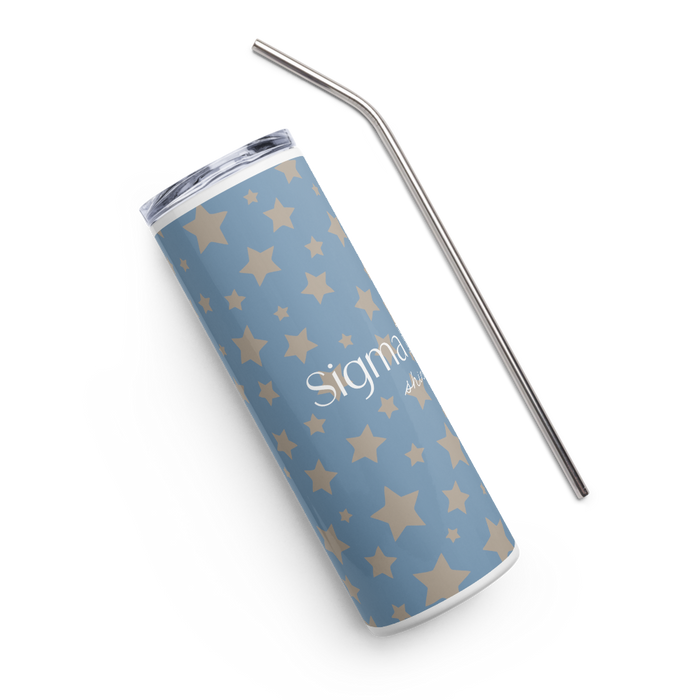 Sigma Delta Tau Stainless Steel Skinny Tumbler 20 OZ Overall Print